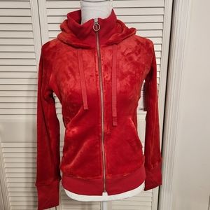 Athleta Triumph Double Cozy Karma Zip Hoodie, Ladies Size XS, Red, NWT